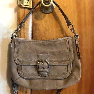 COACH Taupe Suede Leather Purse like new